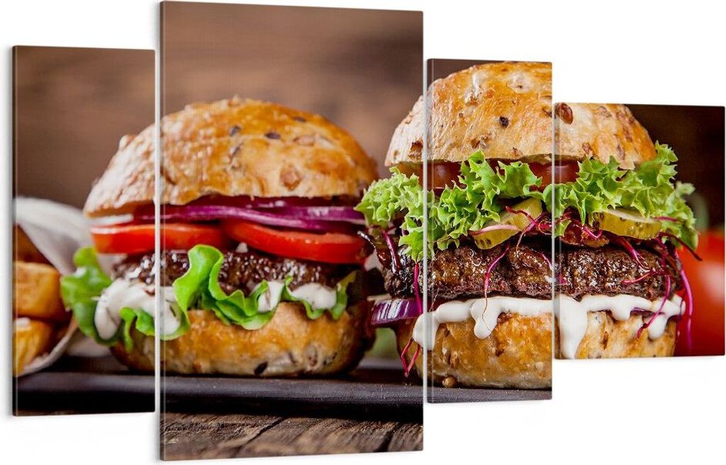 Bild auf Leinwand - Leinwandbild - Amerikaner Hamburger Produktbild 