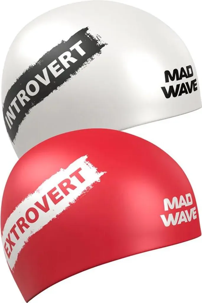 Bonnet de Natation Réversible Rouge Madwave Introvert Silicone Souple