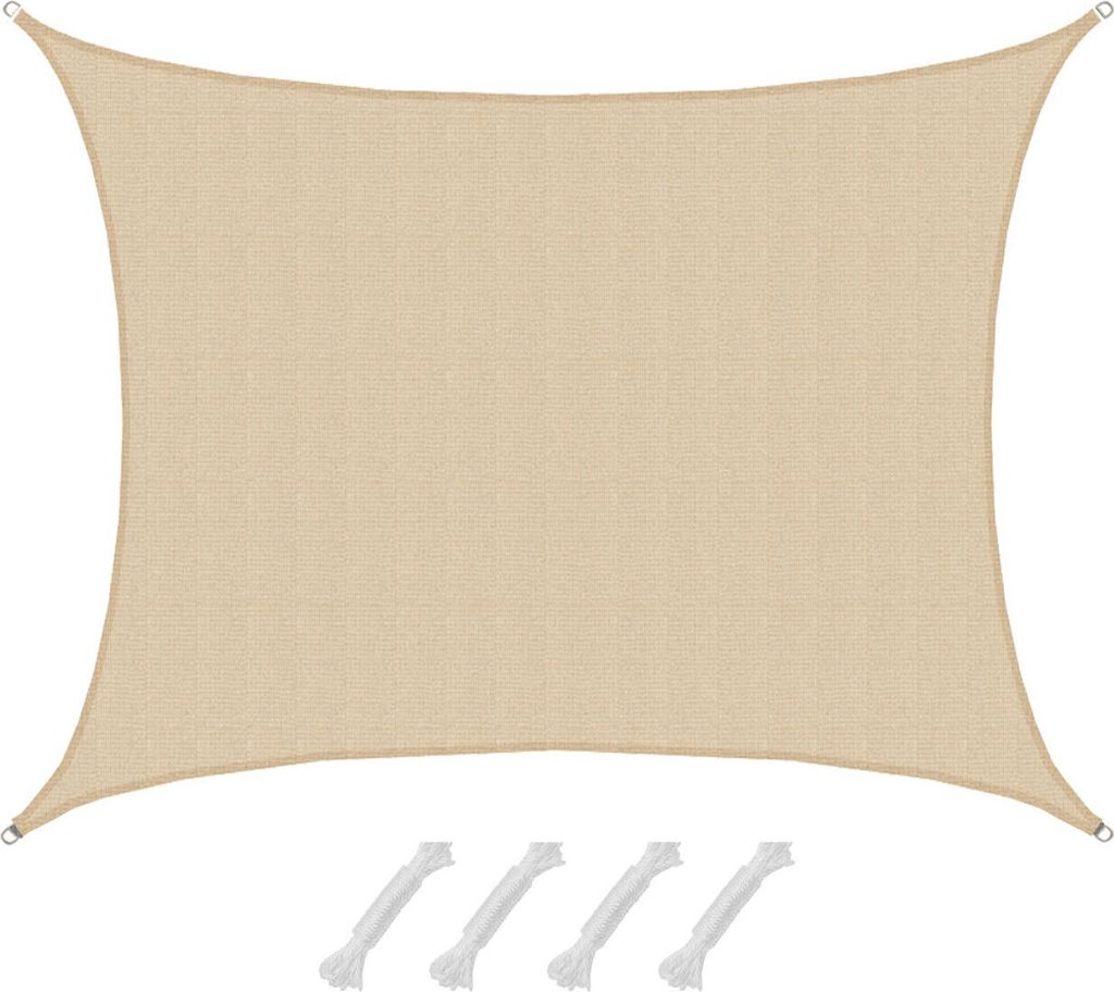 UV Sonnensegel Wasserdurchlässig 7x5 - Rechteckig - Sonnenschutz Garten Terrasse