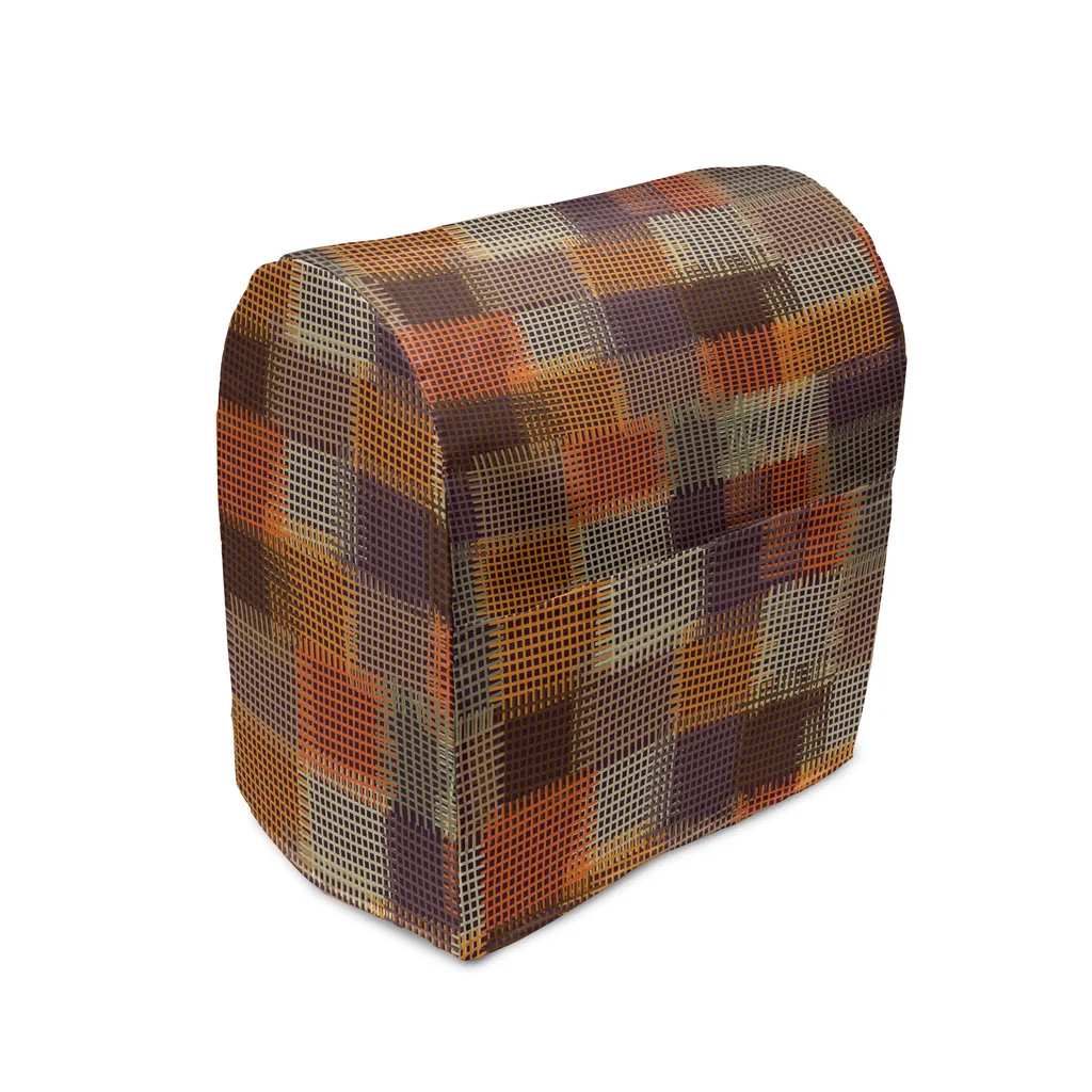 Housse pour ustensiles de cuisine avec poches et motif caramel orange