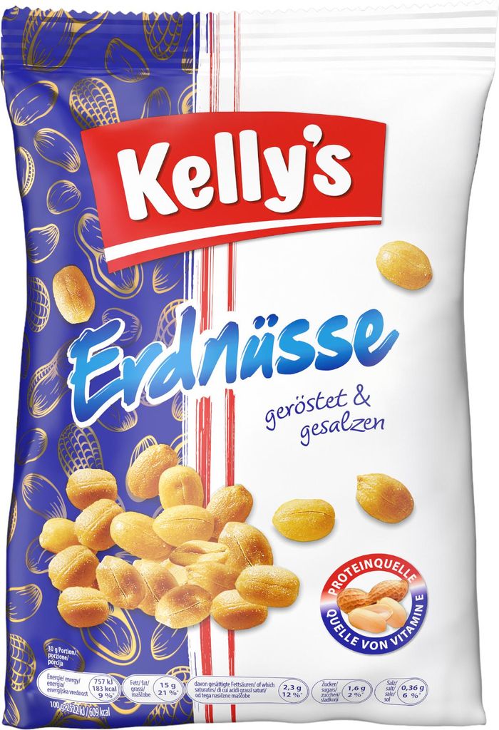 Erdnüsse geröstet & gesalzen 1000g von Kellys