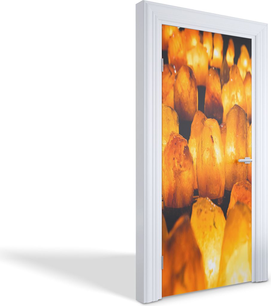 Türdeko Aufkleber Selbstklebende Wandsticker Personalisiert - Salzlampen - 95 x 205 cm