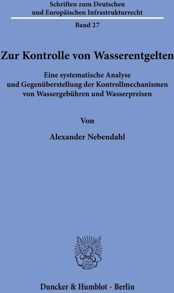 Zur Kontrolle von Wasserentgelten
