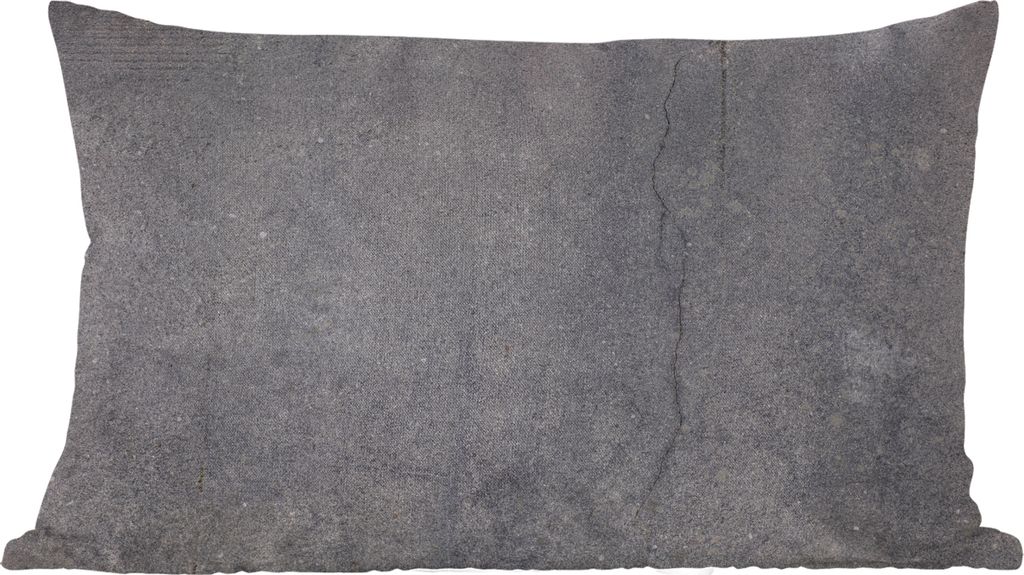 MuchoWow Zierkissen Sofakissen Wohnzimmer Dekokissen 50x30 cm Beton - Schwarz - Grau - Rustikal - Industriell - Wohnzimmerdekoration - Polster mi...