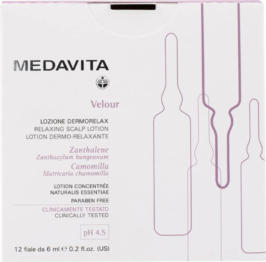 Soin Apaisant Cuir Chevelu Medavita 12x6ml contre les Démangeaisons