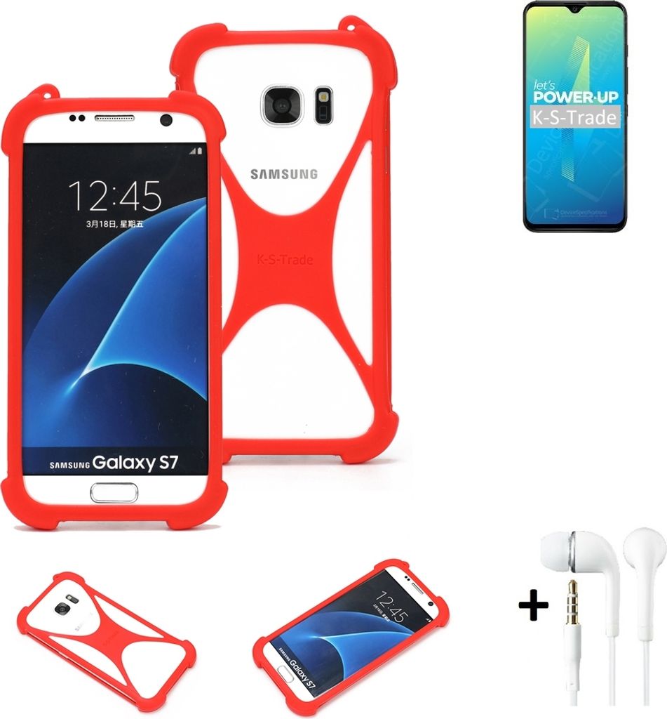 Handy-hülle + Kopfhörer kompatibel mit Wiko Power U10 Schutz-hülle Bumper Silikon Schutz Hülle Cover Case Silikoncase Silikonbumper TPU Softcase