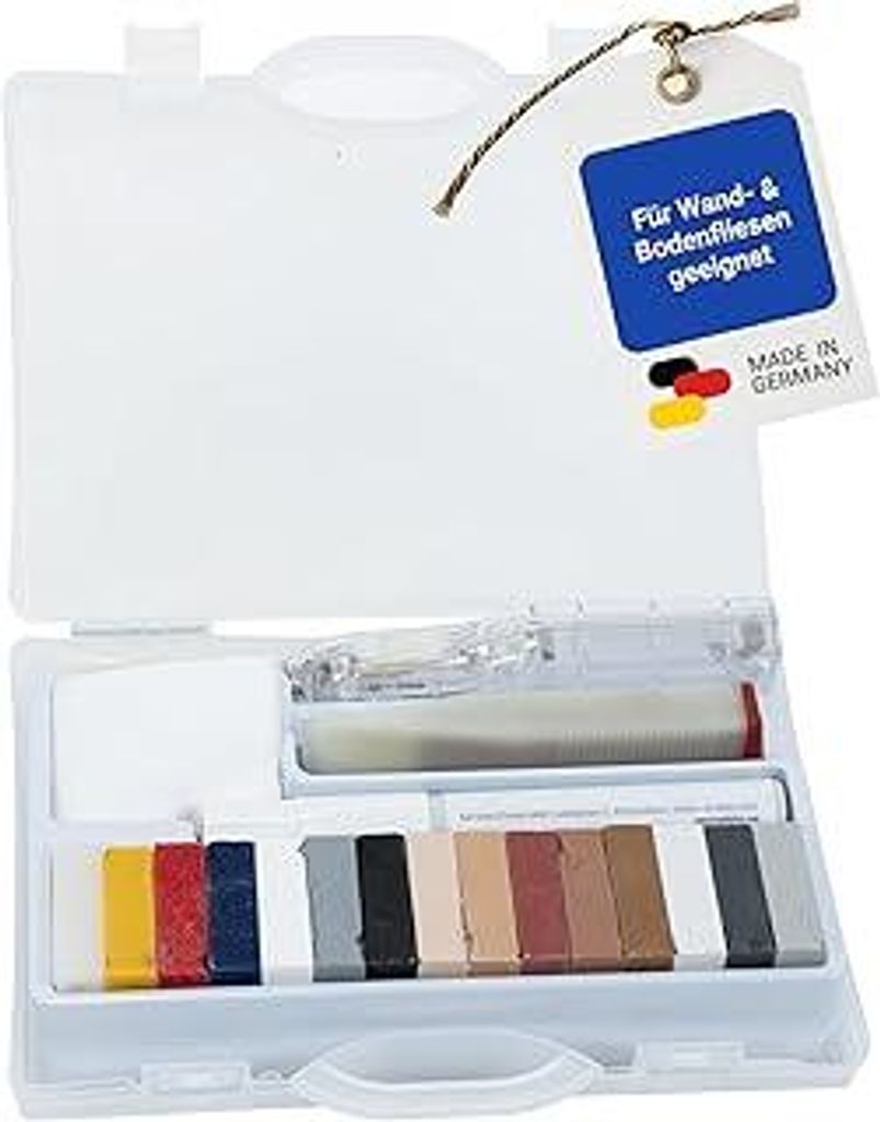 Karl Dahm Fliesen-Reparatur-Set für Wand- & Bodenfliesen I zum Ausbessern & Reparieren von Fliesen & Feinsteinzeug I Perfektes Instandsetzen inklu...