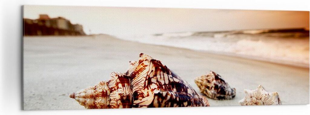 Bild auf Leinwand - Leinwandbild - Strand schön karibisch bunt - 160x50cm - Wand Bild - Wanddeko - Leinwanddruck - Bilder - Kunstdruck - Wanddekor...