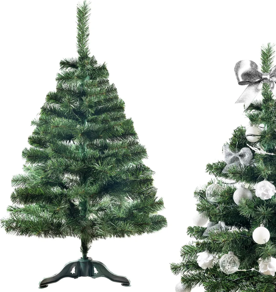 Sapin de Noël Artificiel 120 cm Réaliste pour Décoration Intérieure