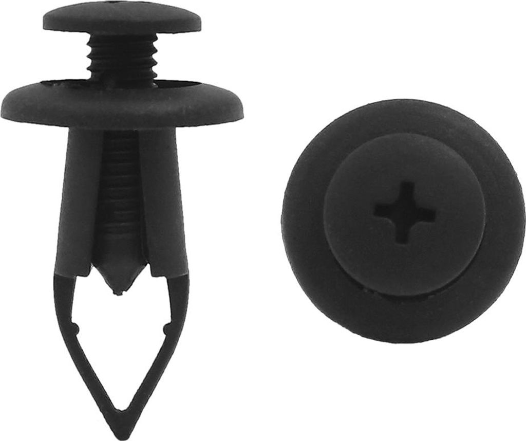 50stk Schwarz Plastikniet Push-Typ Erweiterungsschraube Befestiger Clip 9mm Auto de