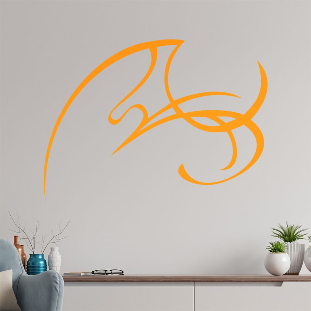 Tribal geschwungen Wandtattoo in 6 Größen - Wandaufkleber Wall Sticker - Dekoration, Küche, Wohnzimmer, Schlafzimmer, Badezimmer