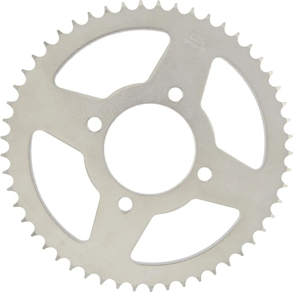 Pignon de chaîne RK 3255 type 428 en acier argenté de 53 dents