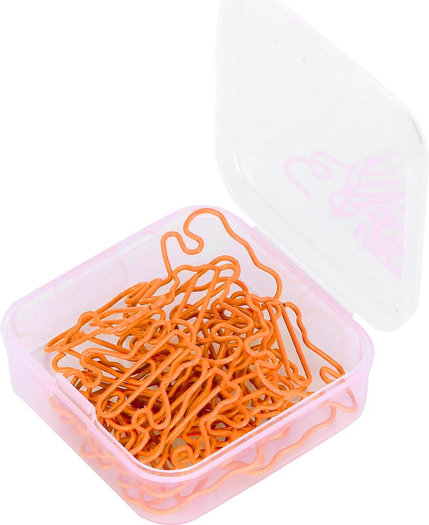 Mini Büroklammern, 20 Stück, orange, tierförmig, praktische Lesezeichen- und Notizbuchhalter
