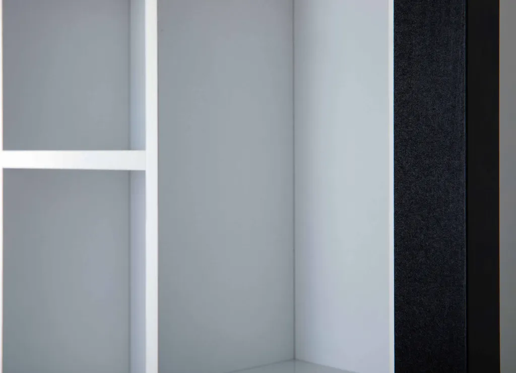 Étagère Murale Septem Inter Link Robuste en Noir et Blanc 80 cm - 4