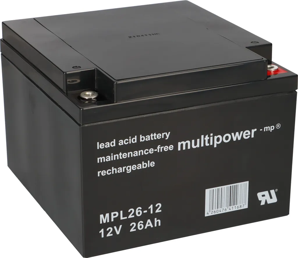 Batterie Plomb MPL26-12 Multipower 12V 26Ah pour Alimentation Secours
