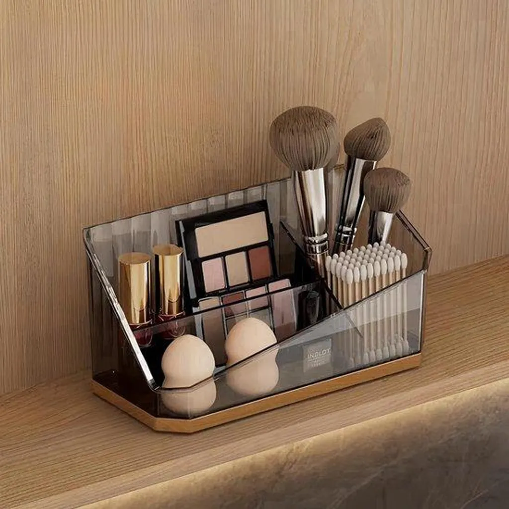 Rangement maquillage 4 compartiments pour optimiser votre coiffeuse