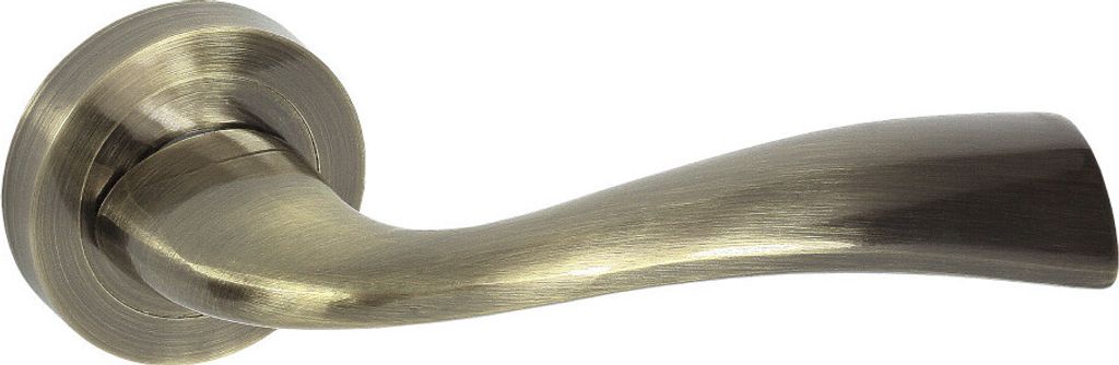 DOMINO Türgriff Drückergarnitur | Türklinke für Zimmertür, Bürotür, Kellertür & Innentür | Türbeschläge aus Aluminium | Bronze Türdrüc...