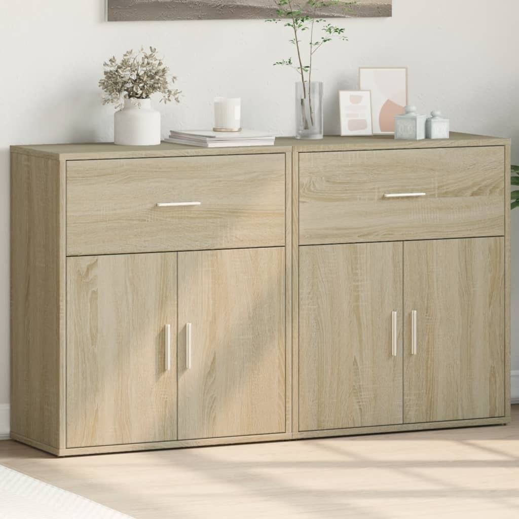 Maison Exclusive - Sideboards 2 Stk. Sonoma-Eiche 60x31x70 cm Holzwerkstoff