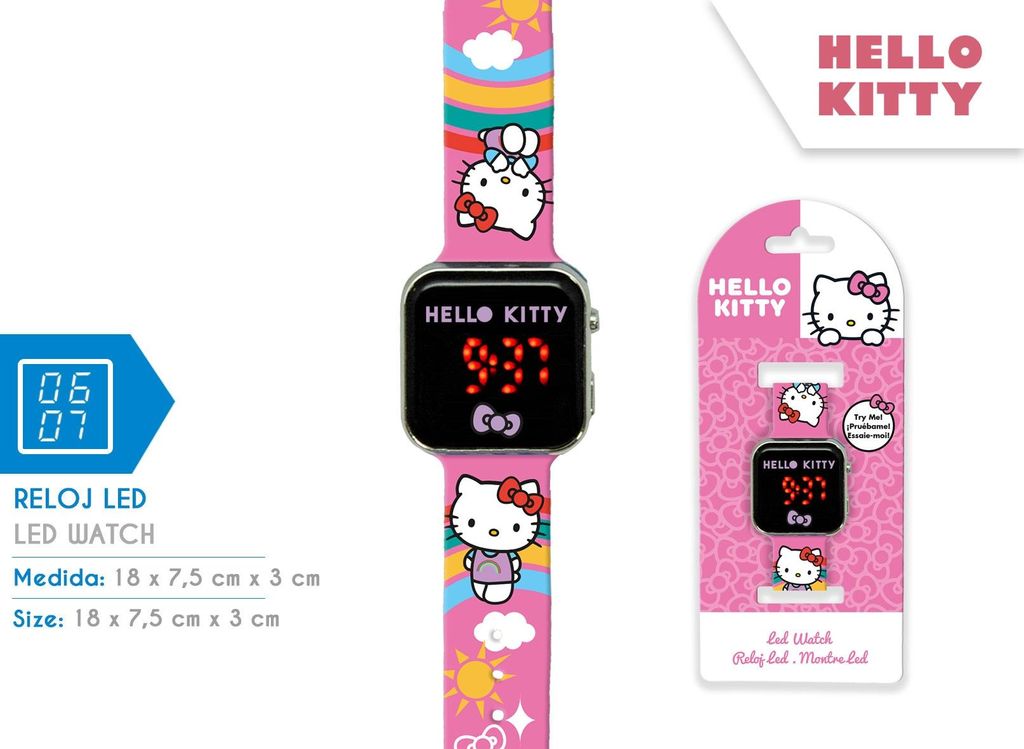 Hello Kitty Friends Digitale LED-Uhr Bunte Armbanduhr Produktbild 