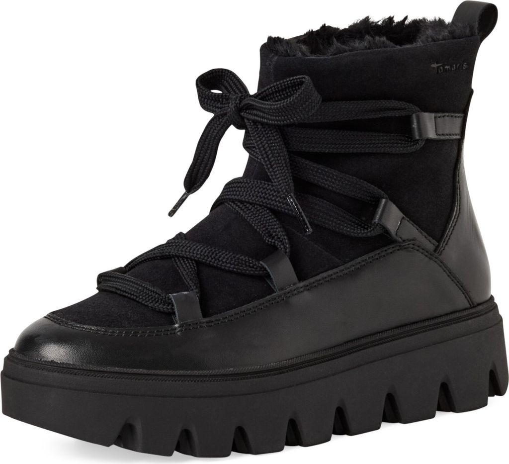 Tamaris Damen Elegante Stiefelette Warmfutter 1-26274-45 Schwarz