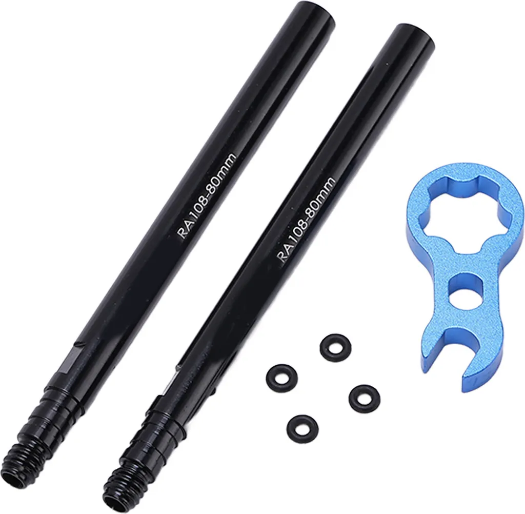 Kit 2 Pezzi Prolunga Valvola Presta 80mm - Estensore Lega Alluminio Bici