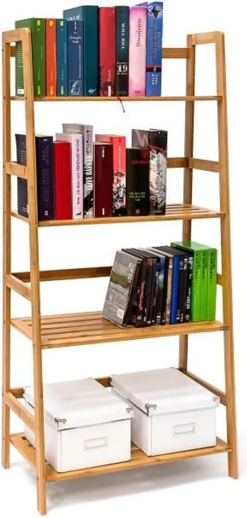 Bibliothèque en bambou durable et modulable - Meuble de salon écologique