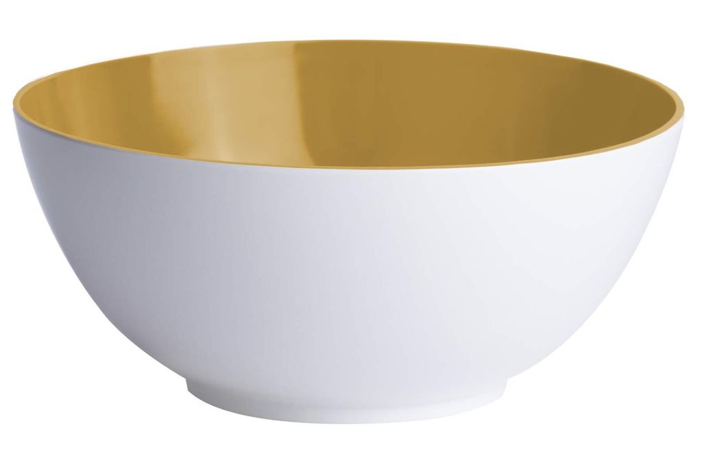 Salat Müsli Suppe Obst Schüssel klein, 15 cm, rund - Mustard, Summer Edition einzeln