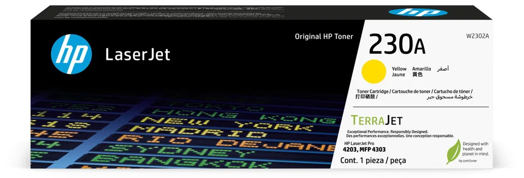 Cartouche W2302A HP 230A Jaune avec Technologie JetIntelligence Laser