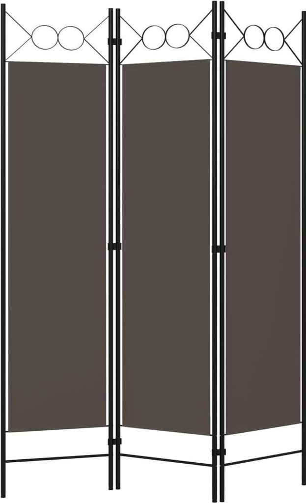 vidaXL 3dílný pokojový dělič antracit 120 x 180 cm Obrázek produktu 