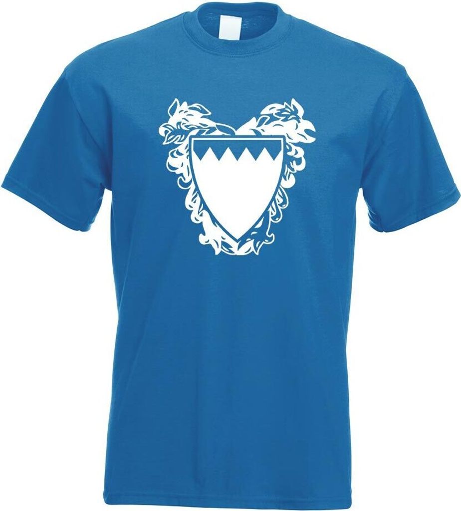 Kiwistar - T-Shirt - royal - Bahrain Wappen Motiv Bedruckt Funshirt Design Print - mit Motiv Bedruckt - Funshirt Design - Sport - Freizeit - Herren...