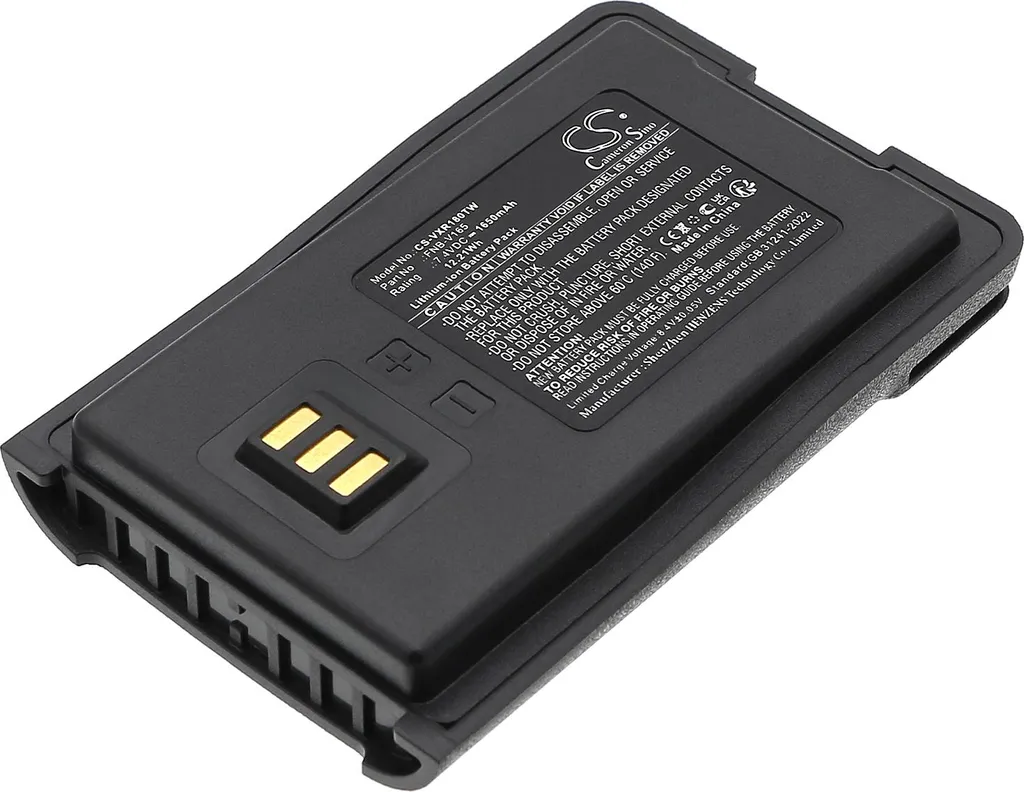 Batterie de Secours Vertex Standard VZ-18 VZ-12 VZ-10 FNB-V165 Durable