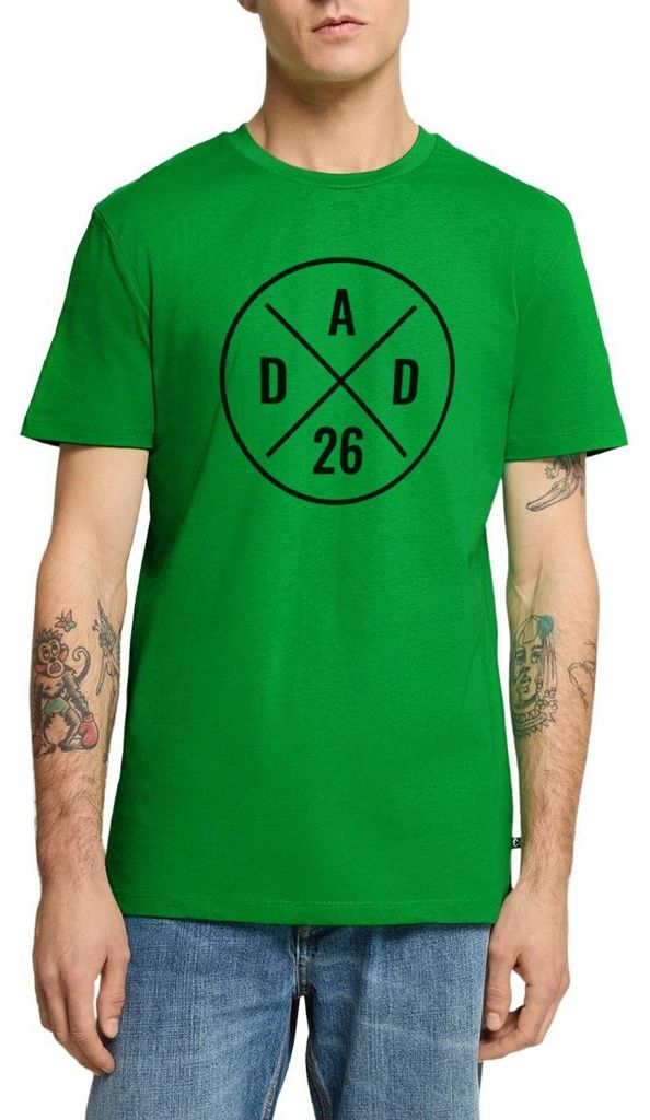 Spreadshirt Dad 2026 Modernes Papa Logo Geschenk Männer Premium T-Shirt, 3XL, Grün