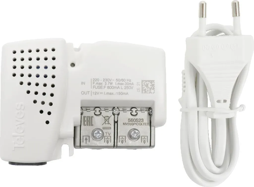 Amplificateur TV 2 postes pour réception TNT difficile Televes 560523