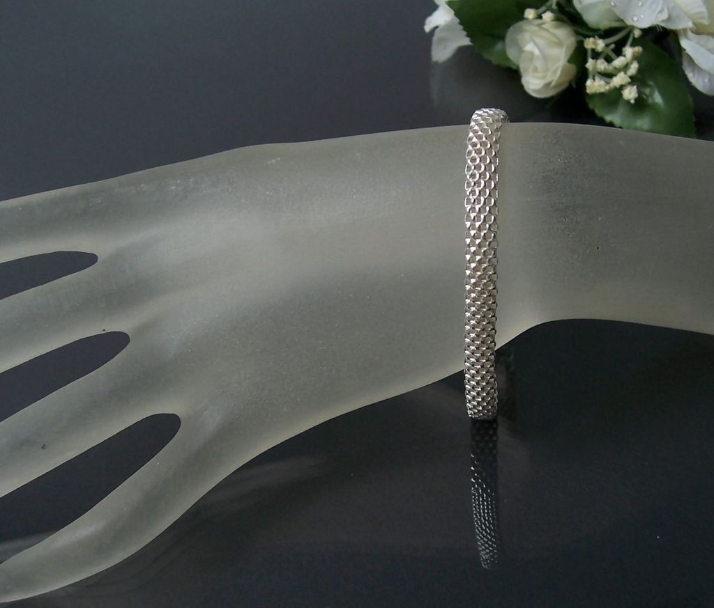 Silber 925 Armband Geflecht 6mm x19cm Schmuck Damen Produktbild 3