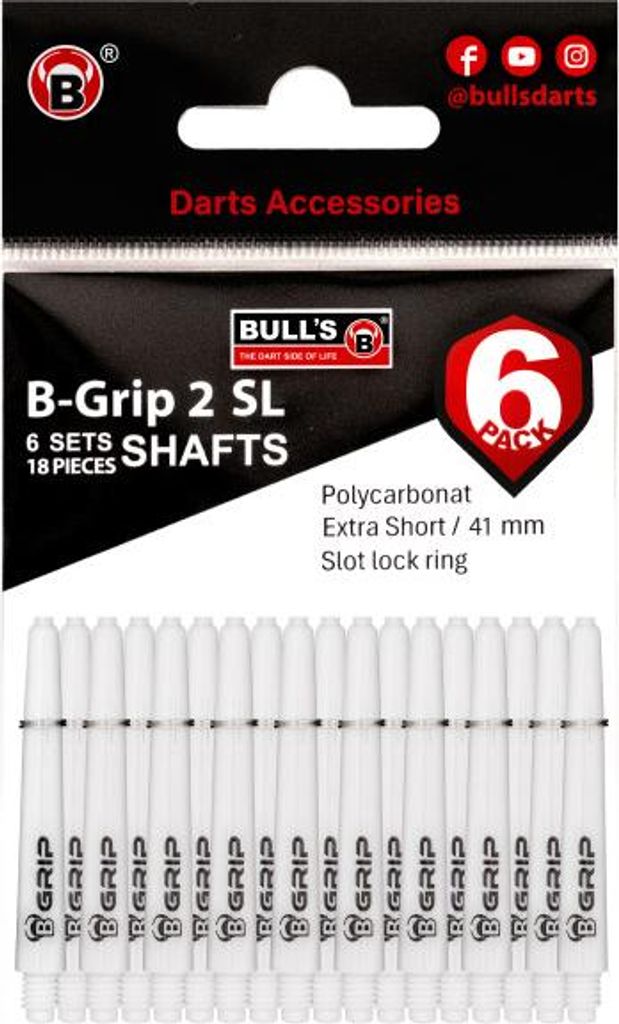 BULL'S 6P-B-Grip-2 SL Sh.xs weiß - xs/weiß -- 1 Stck