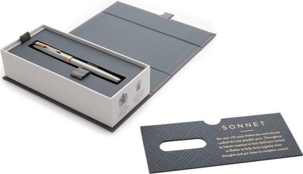 Parker 1931504, Schwarz, Gold, Edelstahl, Blau, Metall, Produktbild 