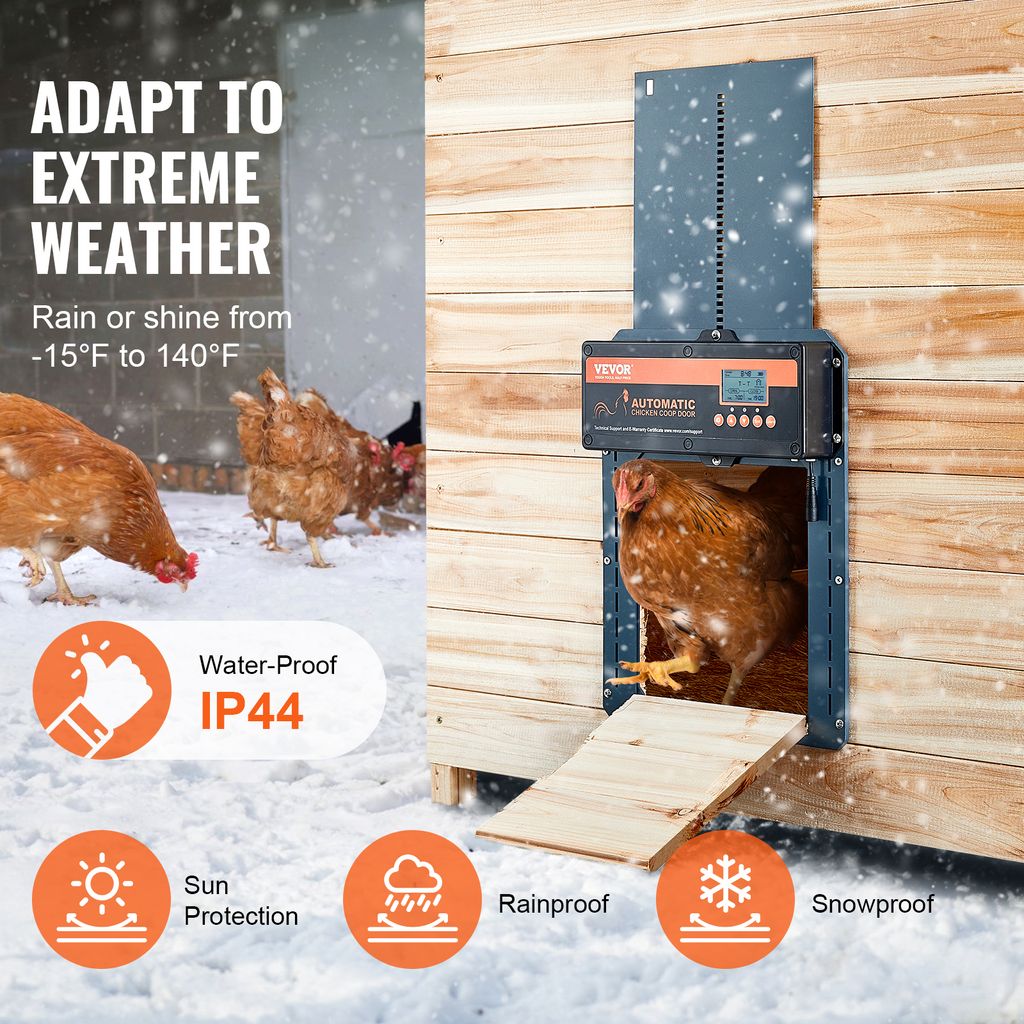 VEVOR Automatische Hühnerstall 21x26cm Türgröße Produktbild 6