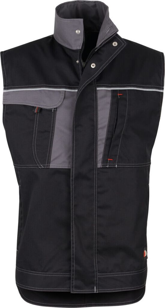beb HANDWERK Herren Weste INFLAME Polyestermix Schwarz/Grau 60