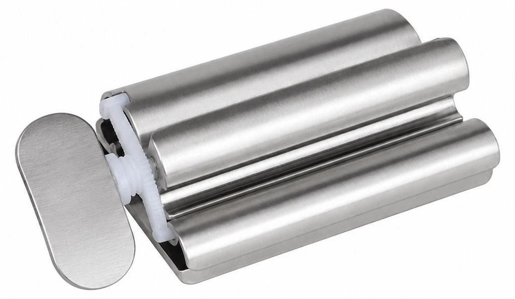 Edelstahl Tubenpresse Tubenquetscher für Zahnpasta Creme & Produktbild  KI-generiertes Bild