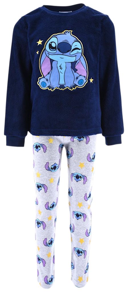 Schlafanzug Fleece Disney Stitch Dunkelblau 116 cm