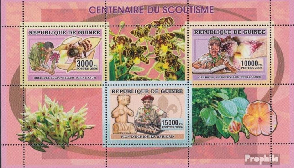 Briefmarken Guinea 2006 Mi 4356-4358 Kleinbogen (kompl. Ausgabe) postfrisch Pfadfinder