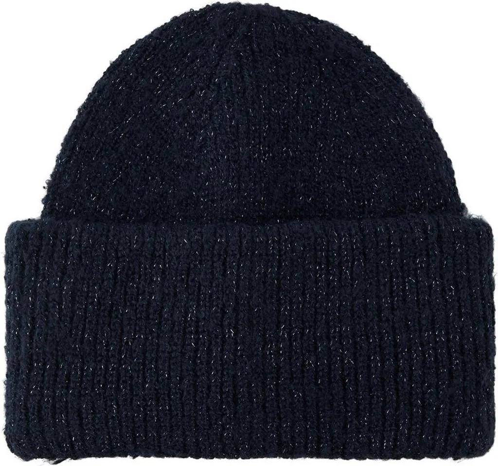 Pieces Pyron Beanie Nero - Cappello Uomo Maglia a Coste Streetwear