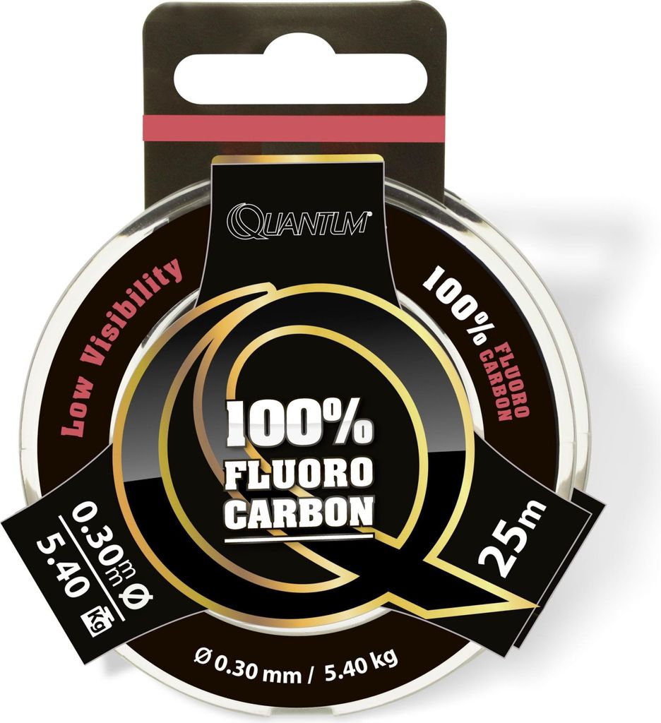 Quantum Ø 0,30mm Fluoro Carbon Predator 25m 5,40kg / 12,00lbs transparent