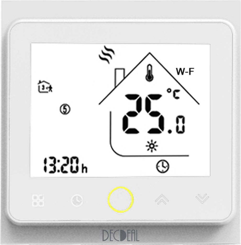 Wi-Fi Smart Thermostat Temperaturregler APP Control 5A Kompatibel mit Alexa / Google Home Wasser- / Gaskessel-Thermostaten fuer Zuhause - Weiss