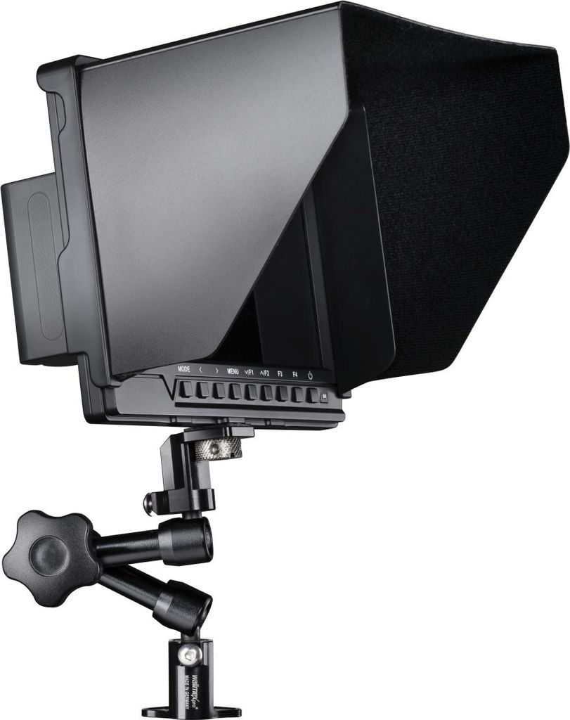 Walimex pro Full HD Monitor Director III, 7 Zoll / 17 x 176 x 130 mm mit HDMI und AV Eingang, IPS-Panel, Peaking Zebra Histogramm