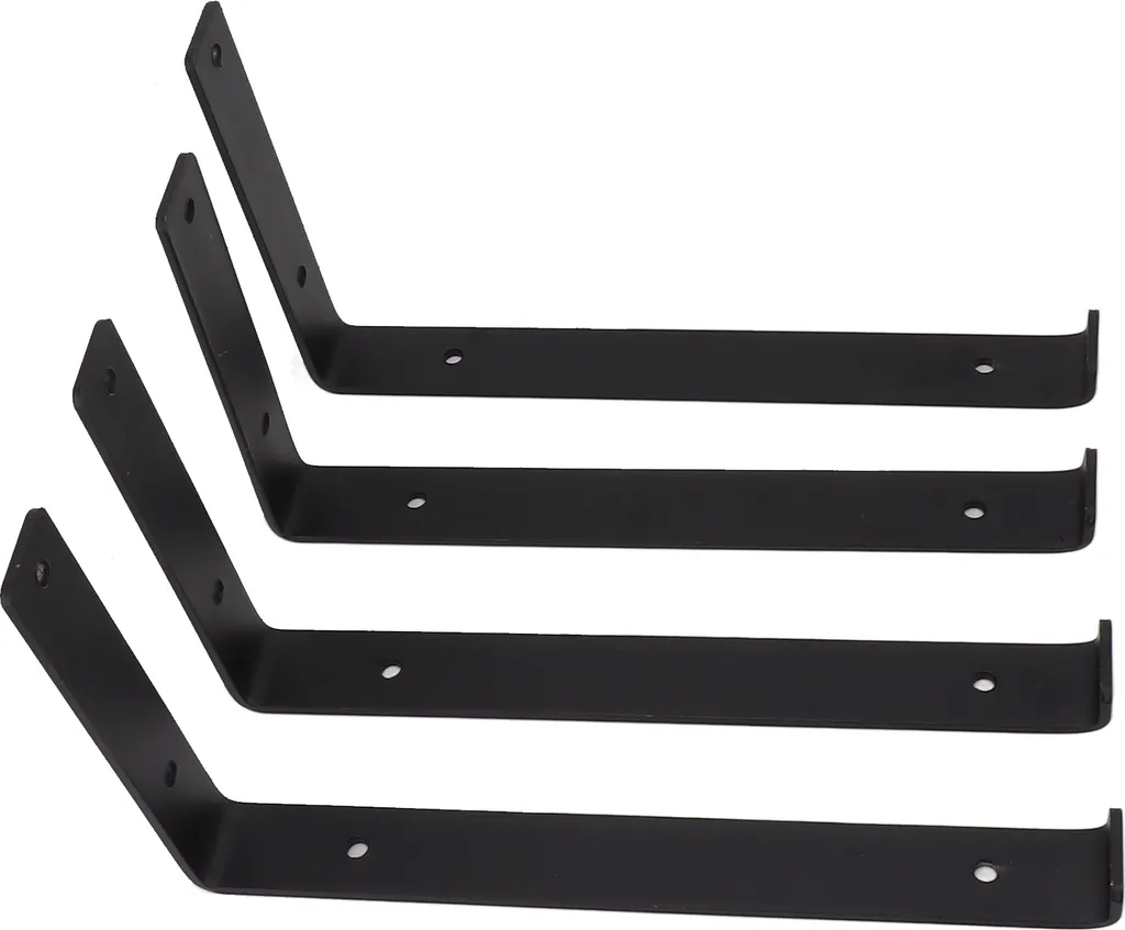 Fixation Étagère Garage et Bureau 4 Pièces Métal Robuste de 20 cm