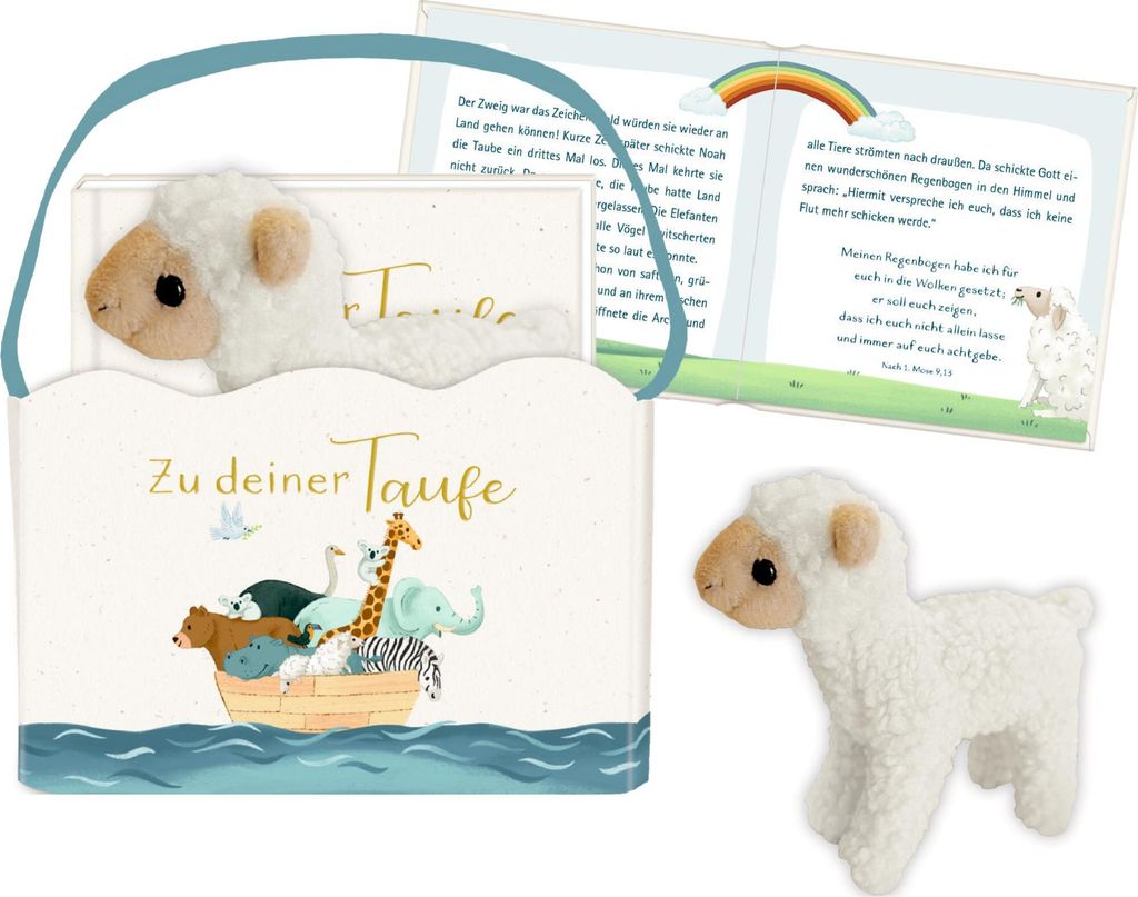 Coppenrath Verlag GmbH & Co.KG Geschenkset Buch u. Lamm - Zu deiner Taufe (Arche Noah)