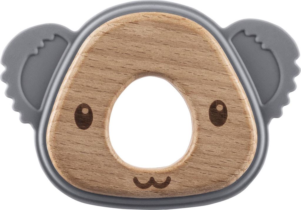 ZOPA Silikonové dřevěné kousátko Koala, Dove Grey Obrázek produktu 