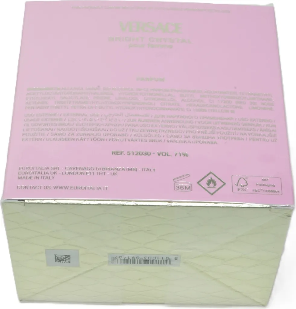 Versace Bright Crystal Parfum 50ml - Notes de Grenade et de Lotus