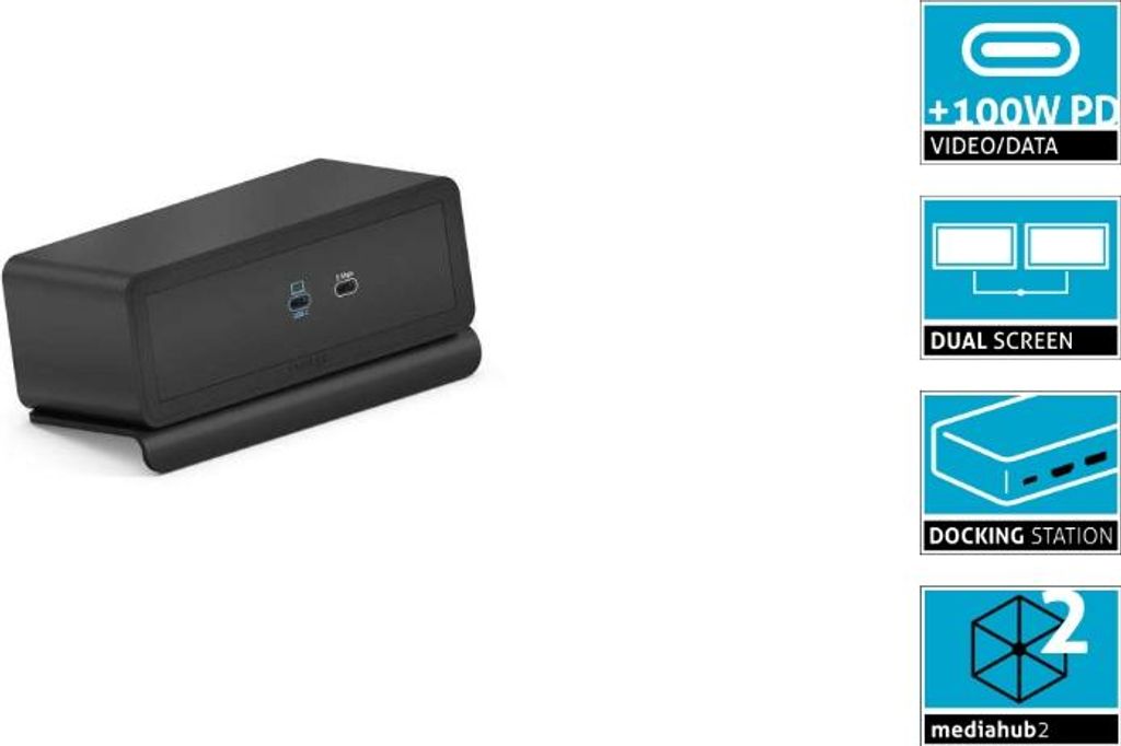 PureLink mediahub2 USB-C Docking Station 100W PD schwarz